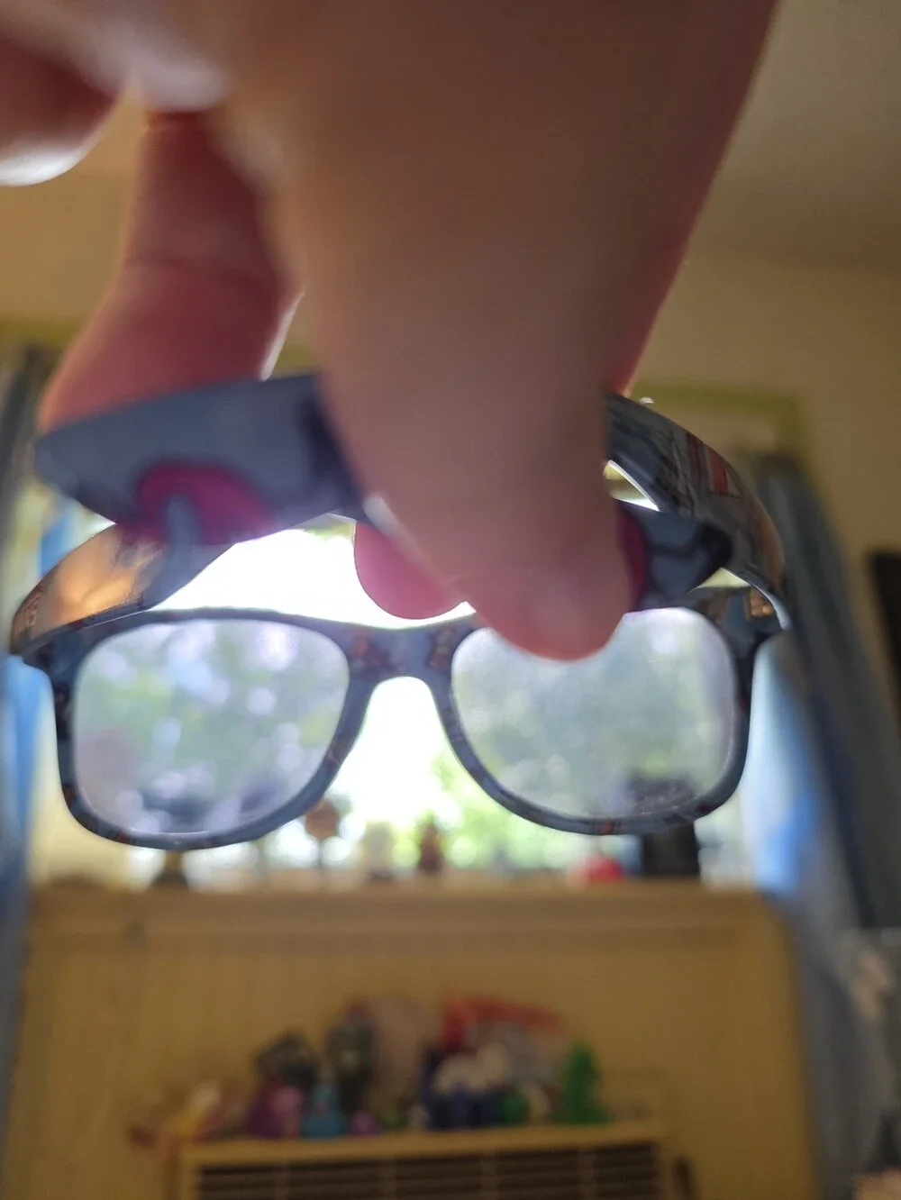 Blue Flamingo Print Sunglasses